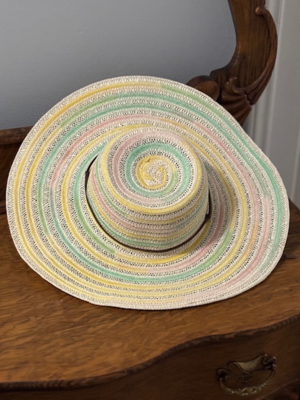 “Hat Stuff” Mulitcolor Summer Straw Wide Brim Hat